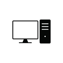Computer desktop icon, pc symbol.