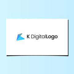 K MODERN DIGITAL LOGO DESIGN
