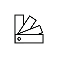 Color Swatch Icon in black line style icon
