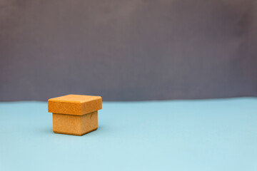caixinha, caixa de madeira, azul, cinza 