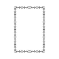 Black frame with wavy line for photo