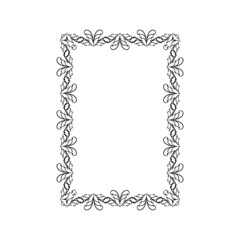 Black frame with wavy line for photo