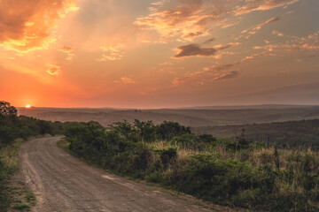 Beatiful Sunset and Landscape in South Africa