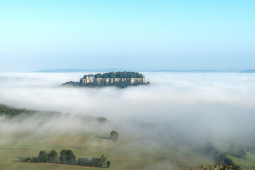 Morgennebel in der Sächsischen Schweiz