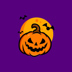 Halloween pumpking, Vector illustration eps.10