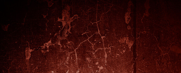 Red Grunge wall texture. Dark red grunge background. Horror Cement texture