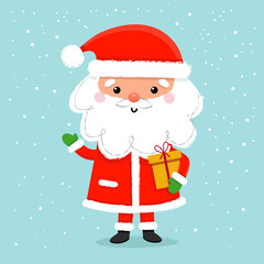 Santa Claus with Christmas Gift
