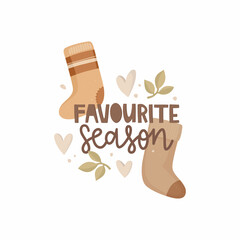 Poster design, banner, sticker. Vector illustration in a hand-drawn style. Handwritten lettering. The inscription 