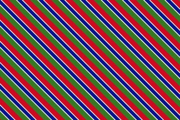 Simple geometric pattern in the colors of the national flag of Gambia