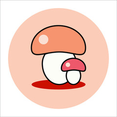 Color vector icon of a mushrooms