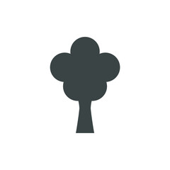 simple tree icon on white background