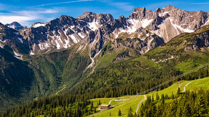 Beautiful alpine summer view at the famous Fellhorn summit near Oberstdorf, Bavaria, Germany © Martin Erdniss