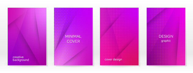 Fototapeta premium Minimal Poster. Pastel Soft. Rainbow Gradient Set.