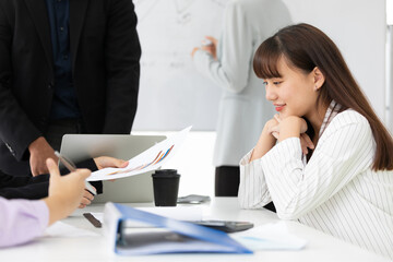businesswoman meeting and working in conference room