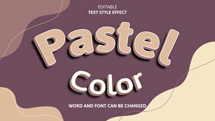 text style effect with pastel color