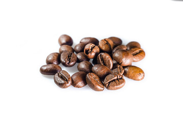 Coffee beans isolated on white background