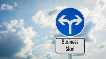 Street Sign BUSINESS START