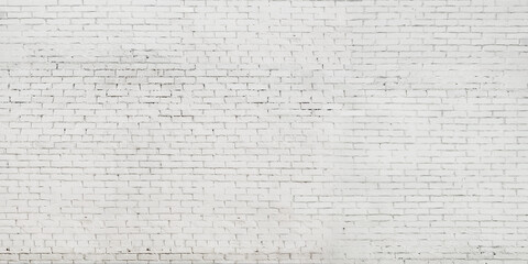 Background of an old brick white painted wall