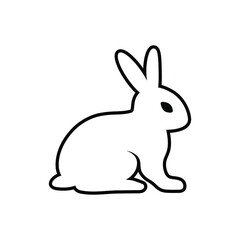 Animal Rabbit. Rabbit icon isolated on white background. Rabbit icon vector design illustration. Rabbit simple sign. 