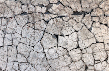 Background from cracks in gray concrete with defects. Abstract background