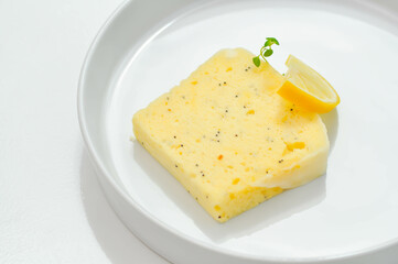 lemon cheese cake ,cheese cake or lemoncake with sesame