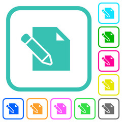 Edit with pencil solid vivid colored flat icons