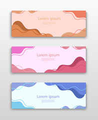 Set of Vector flyer templates. Futuristic background with copy space for inspirational and encouraging thoughts