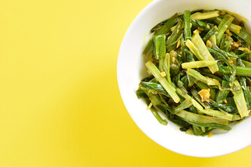 Indian style spring onion stir fry