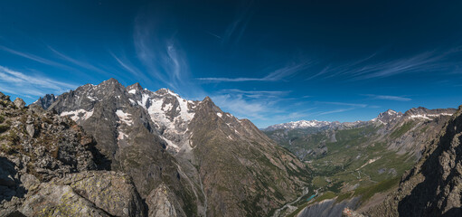 Aerial View Meije Mountain Covered