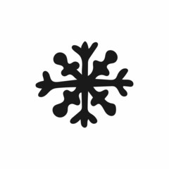 Hand-drawn snowflake icon isolated on white background. Vector illustration