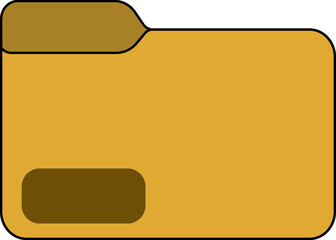 Simple rounded empty folder icon
