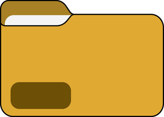 Simple rounded full folder icon