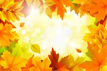 Naklejka na ściany i meble autumn realistic background vector design illustration
