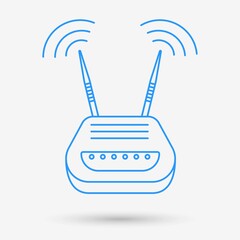 Router icon isolated object. Vector illustration.