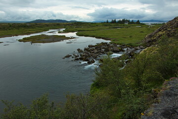 Fototapeta premium River Öxara in Thingvellir National Park on Iceland, Europe 