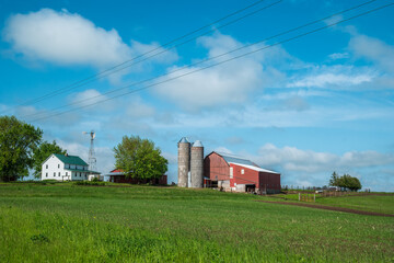 Farmstead in rural Wisconsin