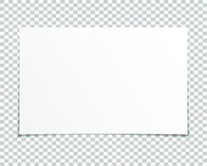 Office white paper isolated on a transparent background