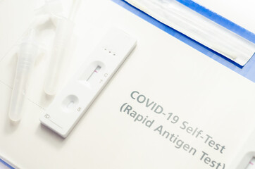 Rapid test kit for covid, pandemic disease spread in the whole world, medical equipment