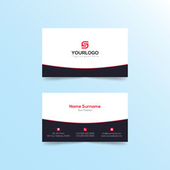 Vector abstract Clean and simple Business Card Template, Modern Flat Style Vector Illustration visiting card