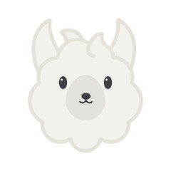 Llama Icon, Llama Vector, Farm Animal, Cute Llama, Sheep Cartoon Illustration Background