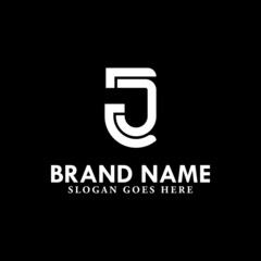 Initial letter mark alphabet j logo design