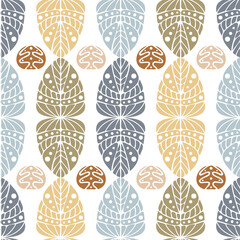 Seamless pattern with abstract geometric triangular shapes with ornament