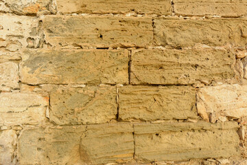 Sand stone texture details, rock surface close-up, idea for background or backdrop