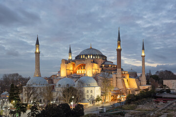 Fototapeta na wymiar Hagia Sophia Mosque in Instanbul, Turkey.