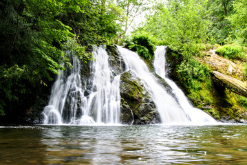 A waterfall in Forks Washington near the Twilight area