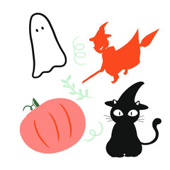 halloween characters set 