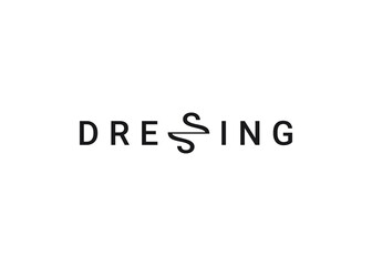 Dressing logo on white background. Letter SS
