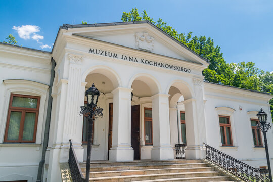 Czarnolas, Poland - June 10, 2021: Entrance to manor of the Jablonowski family and Jan Kochanowski Museum.