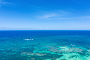 Fototapeta na wymiar Caribbean sea. Aerial view from drone. Beautiful travel destination