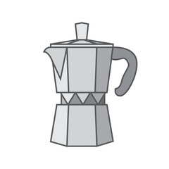 Coffee Pot, Isolated Coffee Maker, Coffee Maker, Italian Espresso, Espresso Maker, Hot Espresso, Stove Coffee Pot, Vector Illustration Background
